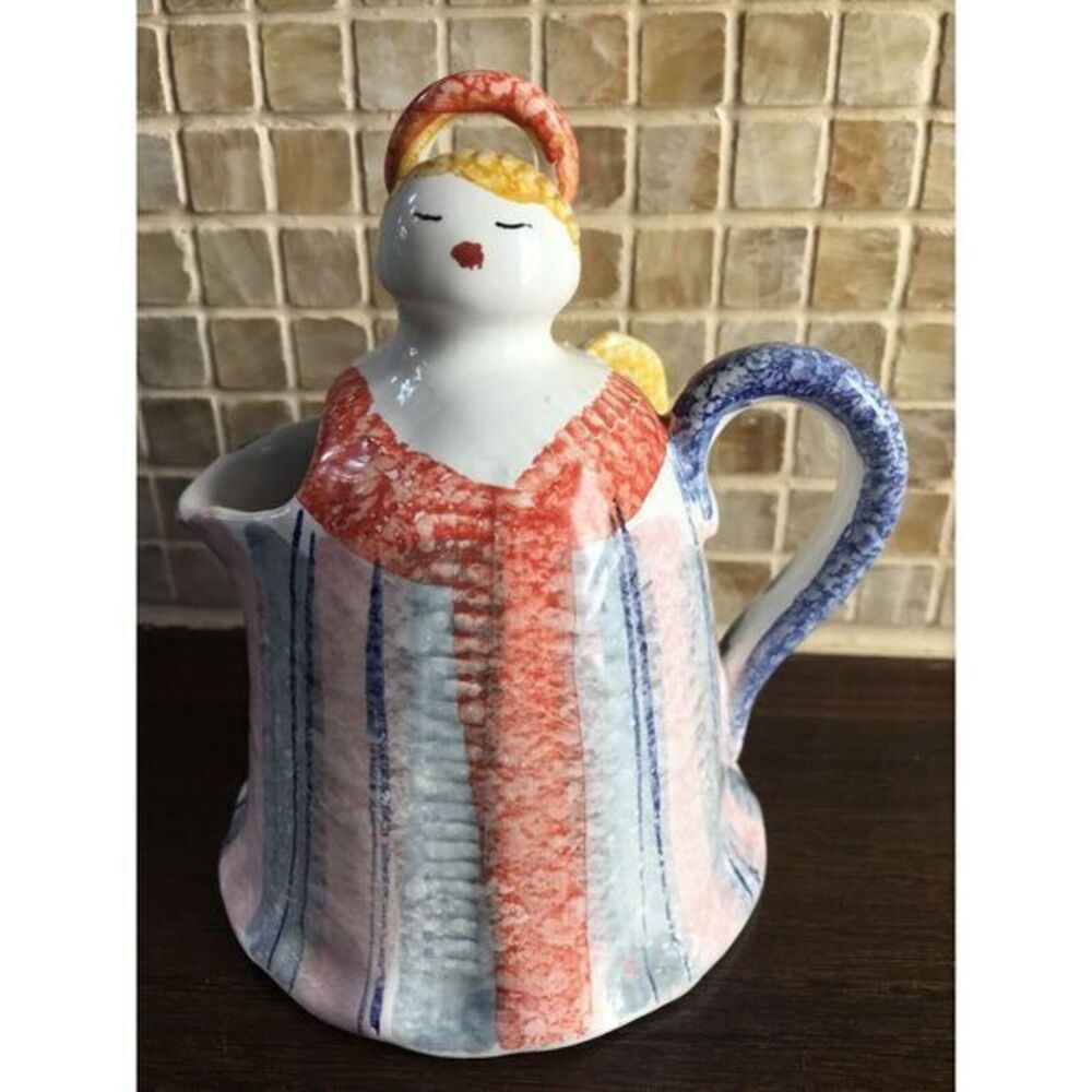 3D ceramic Fairy angel creamer italy